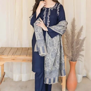 Designer Blue Shalwar Kameez For Women